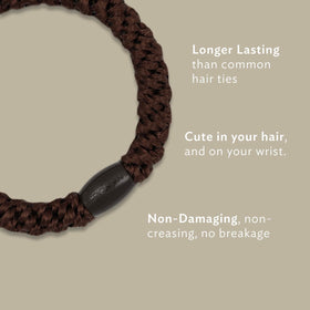L. Erickson braided band close-up showing texture and gentle, no-crease finish