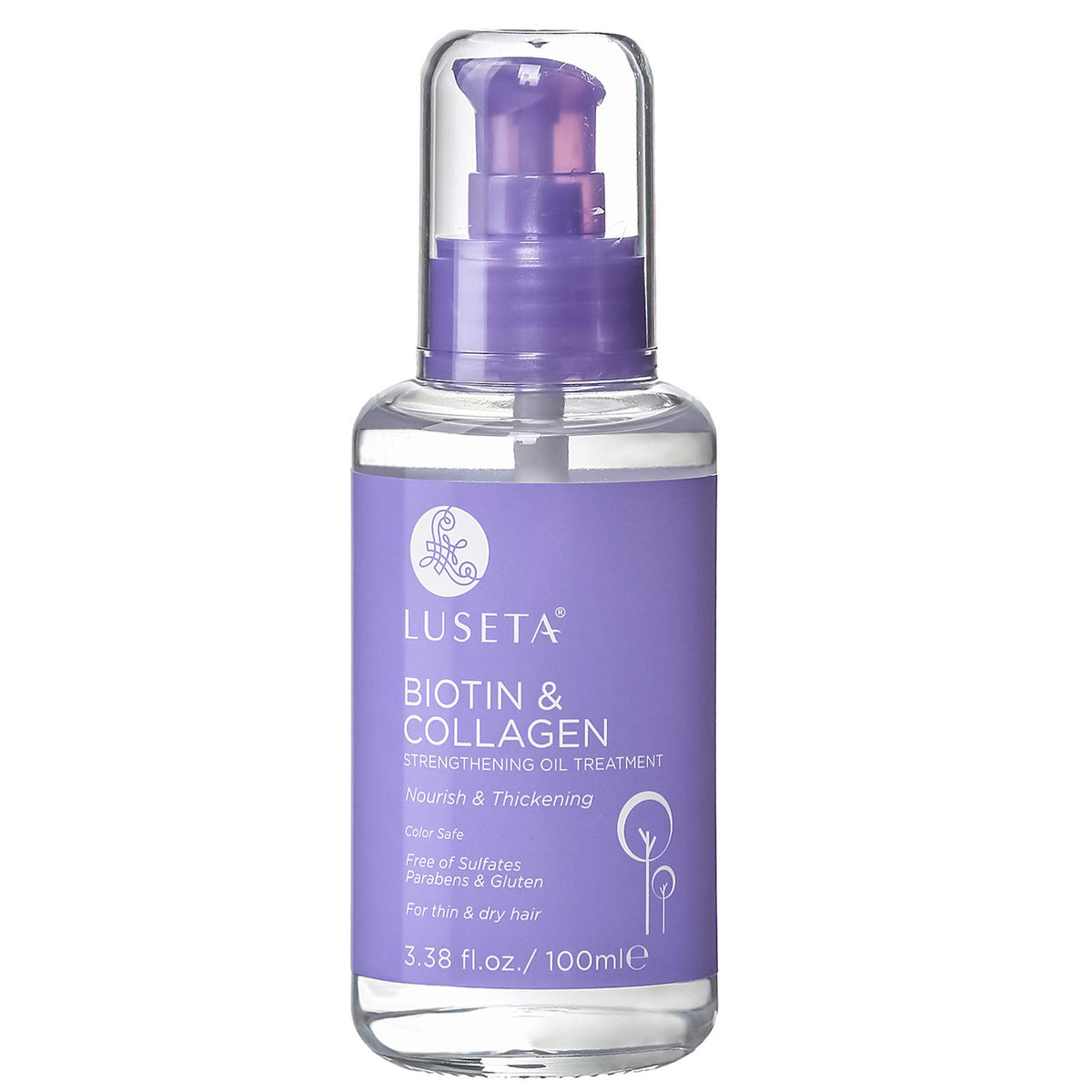 L LUSETA front packaging showing bottle and label with clear product benefit