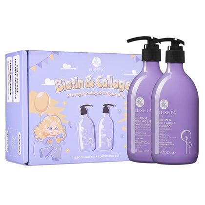 L LUSETA front packaging showing shampoo and conditioner full set for easy identification