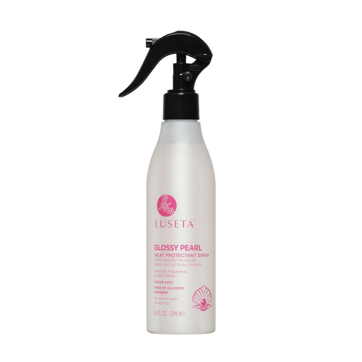 L LUSETA front packaging showing sleek bottle and clean design benefit shine