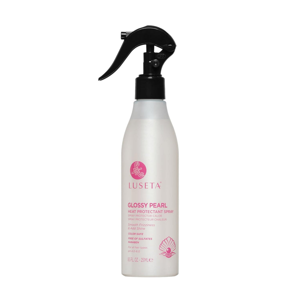 L LUSETA front packaging showing sleek bottle and clean design benefit shine