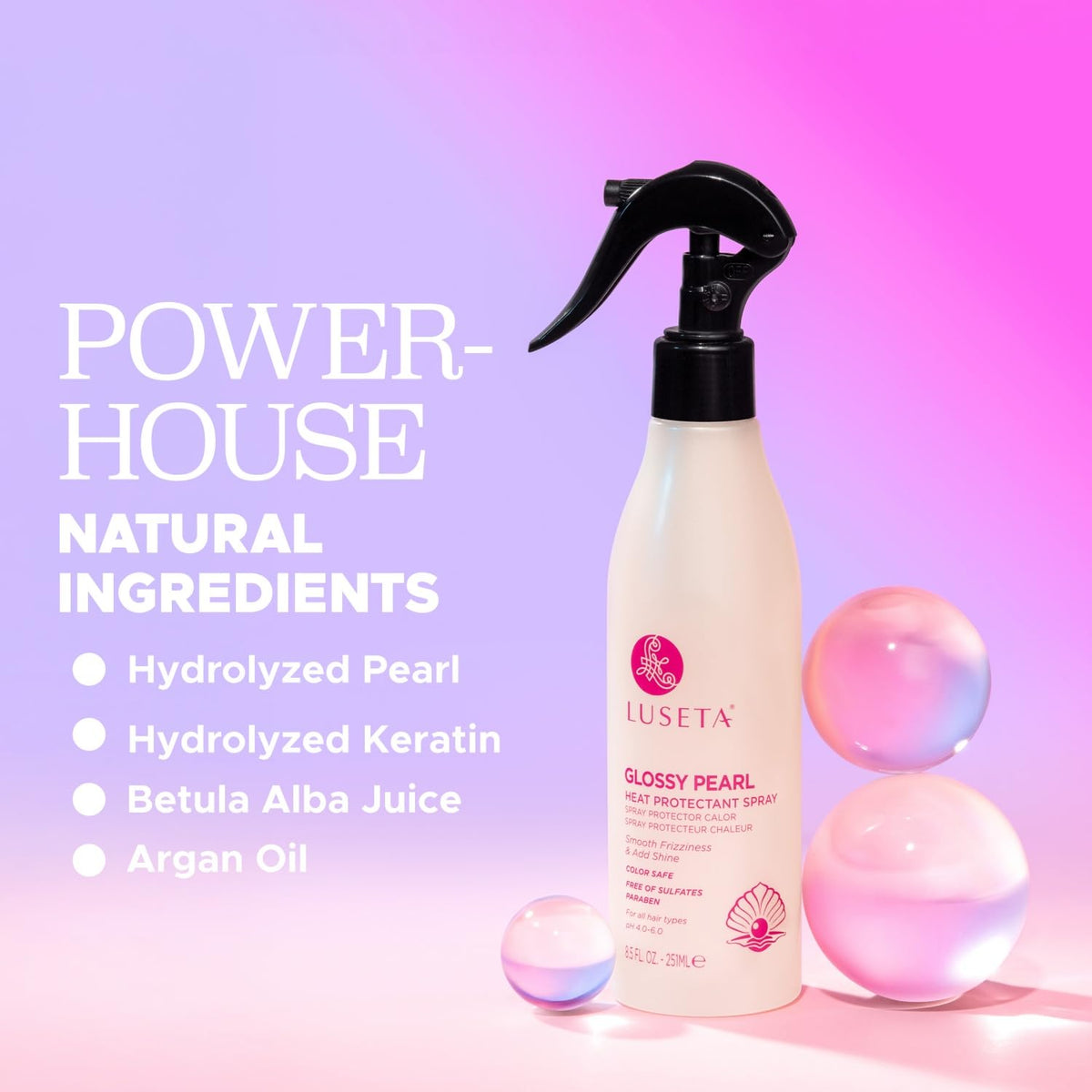 L LUSETA product texture on hand highlighting lightweight, non-greasy formula
