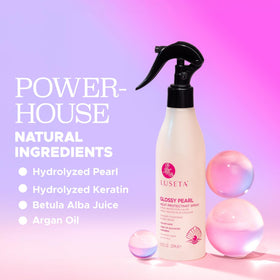 L LUSETA product texture on hand highlighting lightweight, non-greasy formula