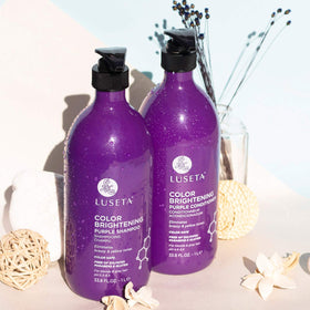 L LUSETA label detail highlighting coconut oil, keratin, quinoa