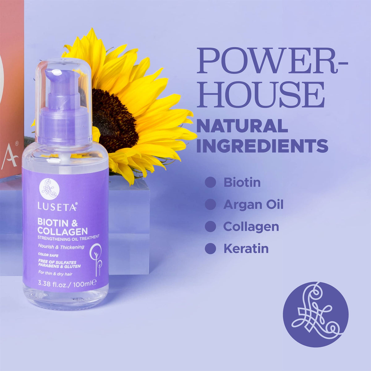 L LUSETA texture drop on hand demonstrating lightweight, non-greasy finish