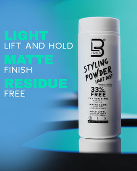 L3 applying powder at roots delivering instant lift and volume
