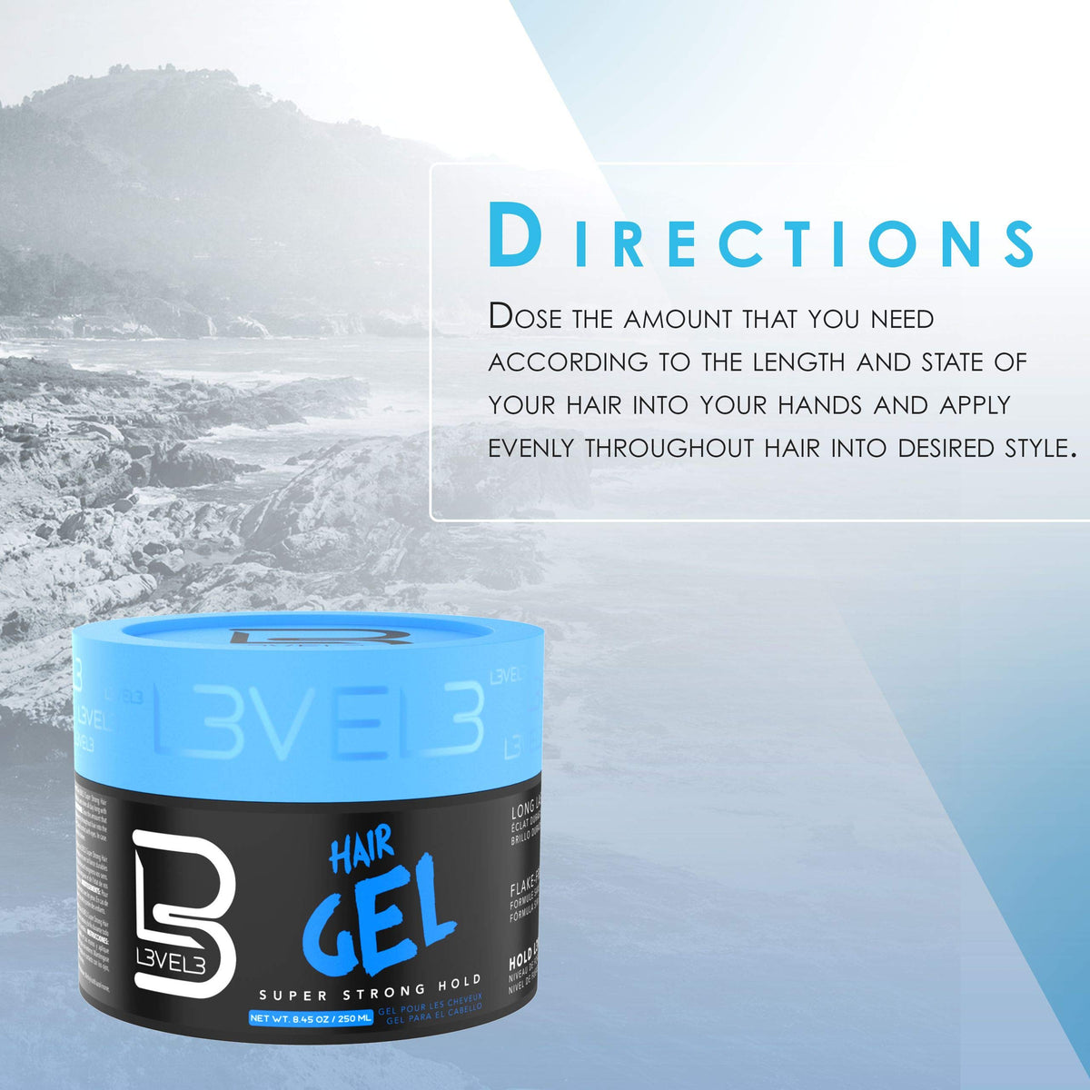 L3 gel being applied on hands for easy even distribution
