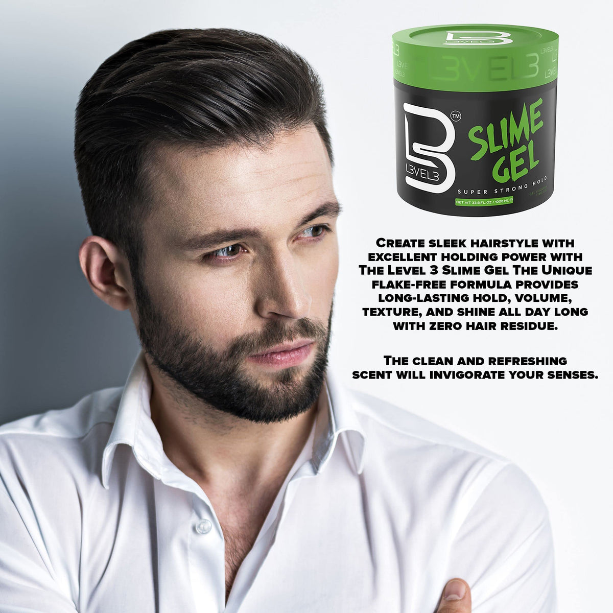 L3 gel in bathroom setting showing everyday styling convenience