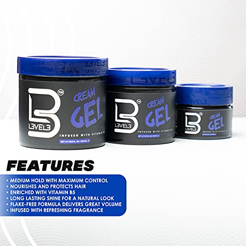 L3 cream-gel texture closeup conveying smooth, non-greasy application benefit