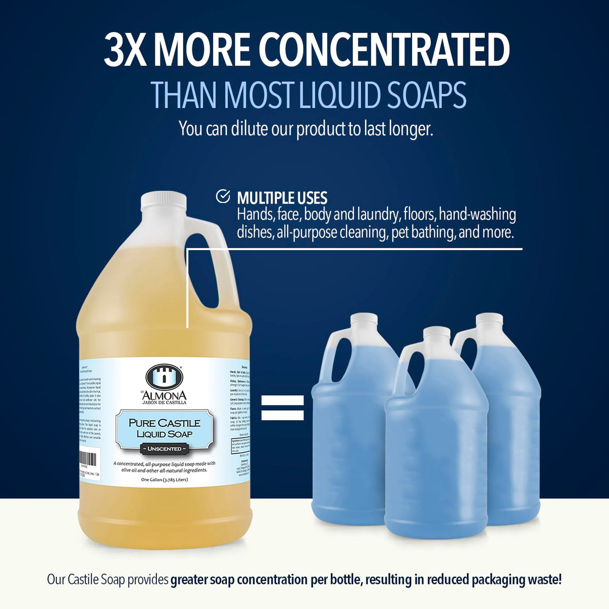 La Almona diluted mop solution cleaning floor with streak-free finish