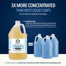 La Almona diluted mop solution cleaning floor with streak-free finish