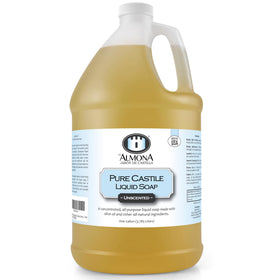 La Almona gallon front label shows product and benefits for multipurpose use