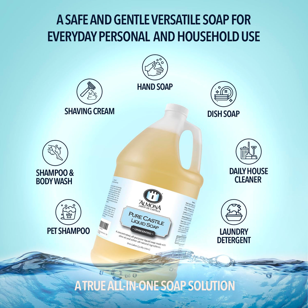 La Almona diluted dishwashing foam cleaning greasy plates efficiently
