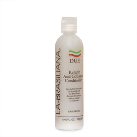 La-Brasiliana Due conditioner front bottle shows label and size for informed purchase
