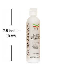 La-Brasiliana Due applied to chemically treated hair showing smoother manageable strands