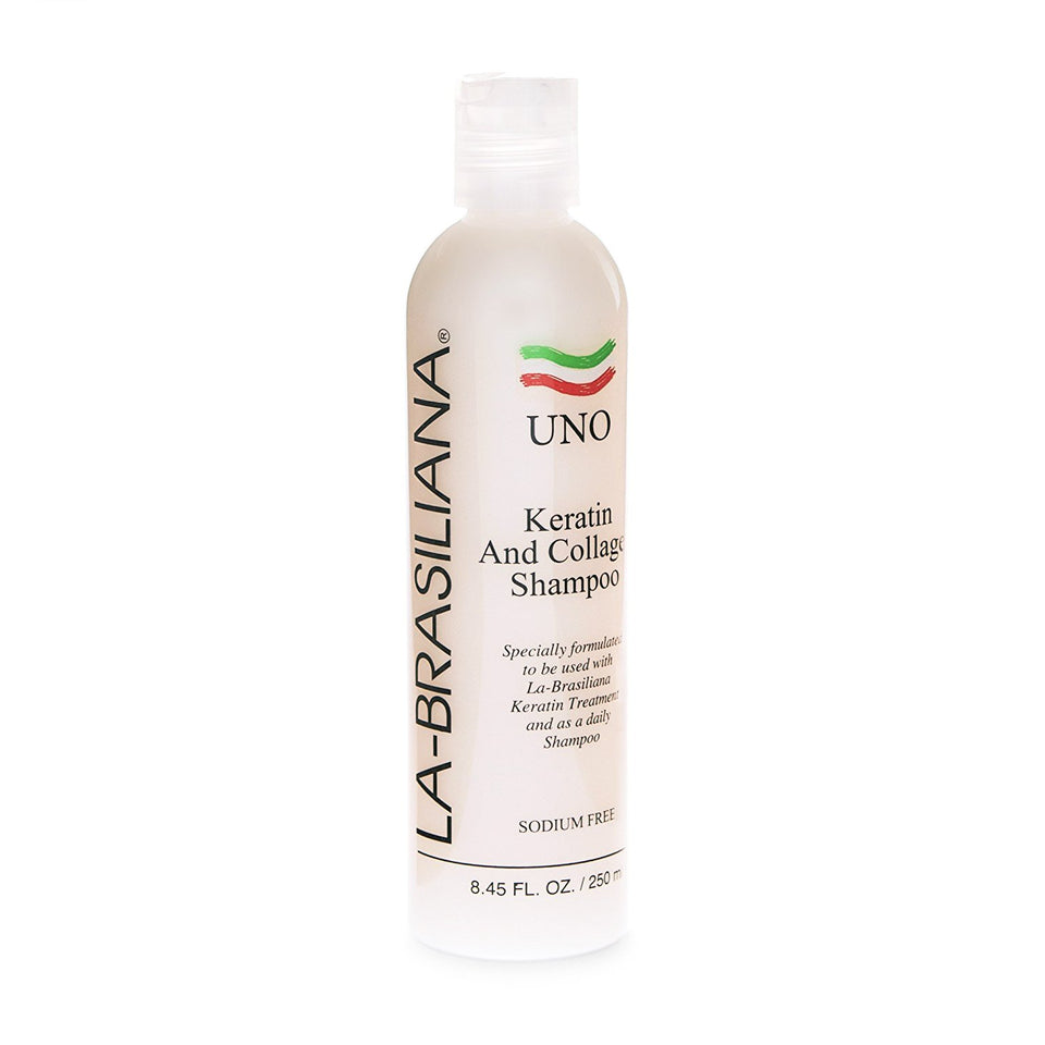 La-Brasiliana front packaging showing bottle and label, promotes restored shine
