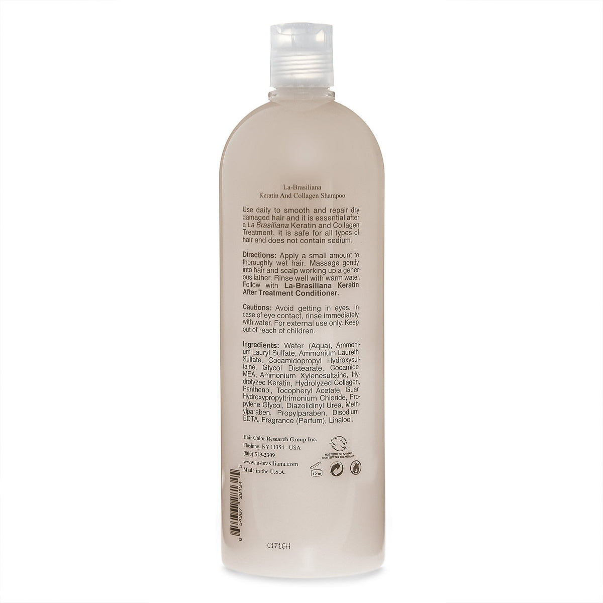 La-Brasiliana shampoo texture on hand, shows concentrated creamy lather benefit