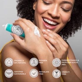 La Chatelaine Citrus Fizz close-up of cream texture highlighting lightweight moisturization