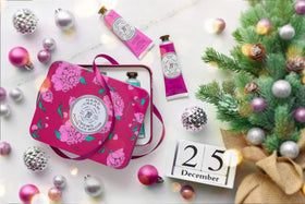 La Chatelaine cream in hand demonstrating travel-size scale and easy portability benefit
