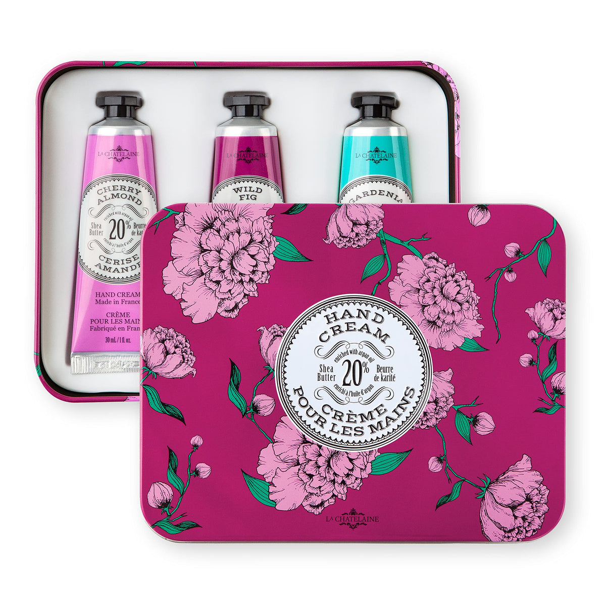 La Chatelaine lifestyle bathroom shelf with creams staged near sink for daily routine convenience benefit