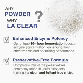 La clear ingredient label closeup featuring papaya enzyme and natural actives
