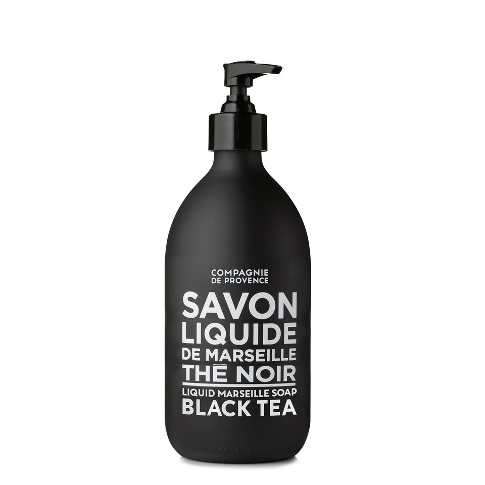 La Compagnie de Provence front packaging showing glass pump and label, elegant display benefit