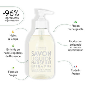 La Compagnie de Provence close-up pump detail for easy dispensing and hygienic use benefit