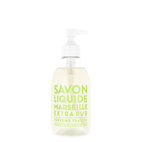 La Compagnie de Provence fresh verbena front packaging showing 10 fl oz pump bottle and label benefit
