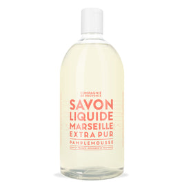 La Compagnie de Provence front bottle showing pink grapefruit label and refill convenience
