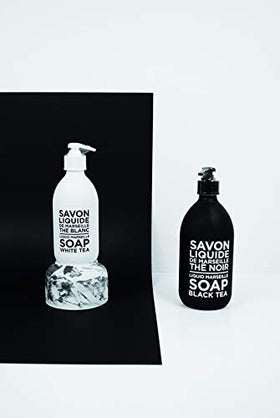 la compagnie de provence label close-up and fragrance notes, clear white tea scent info