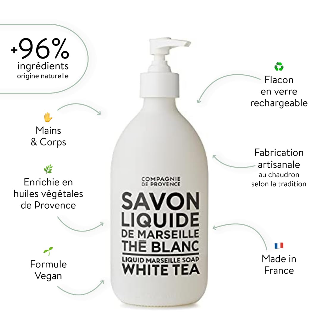 la compagnie de provence pump detail close-up, easy controlled dispensing benefit