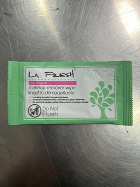 LA Fresh individually sealed wipe packet demonstrating portability and hygiene