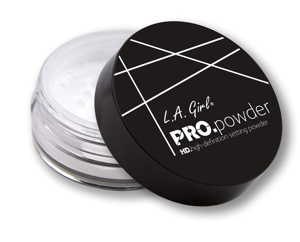 L.A. Girl pro powder front packaging showing compact and benefits