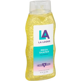 Spiked hair styled with L.A. Looks yellow gel showing glossy, structured finish