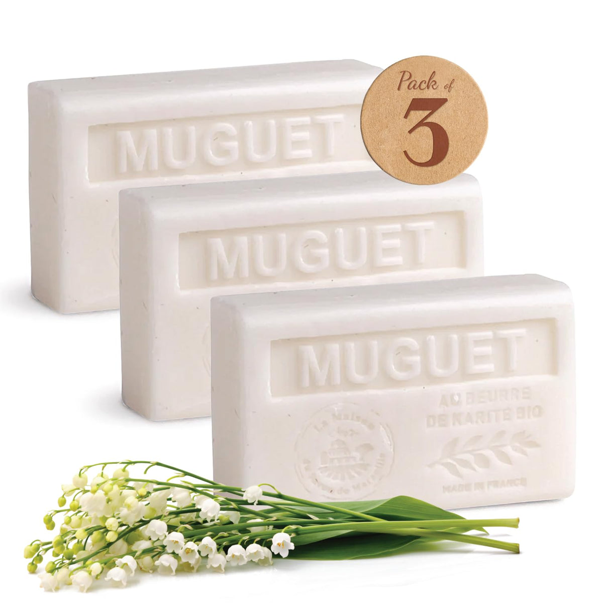 La Maison du Savon front packaging showing trio and French origin benefits
