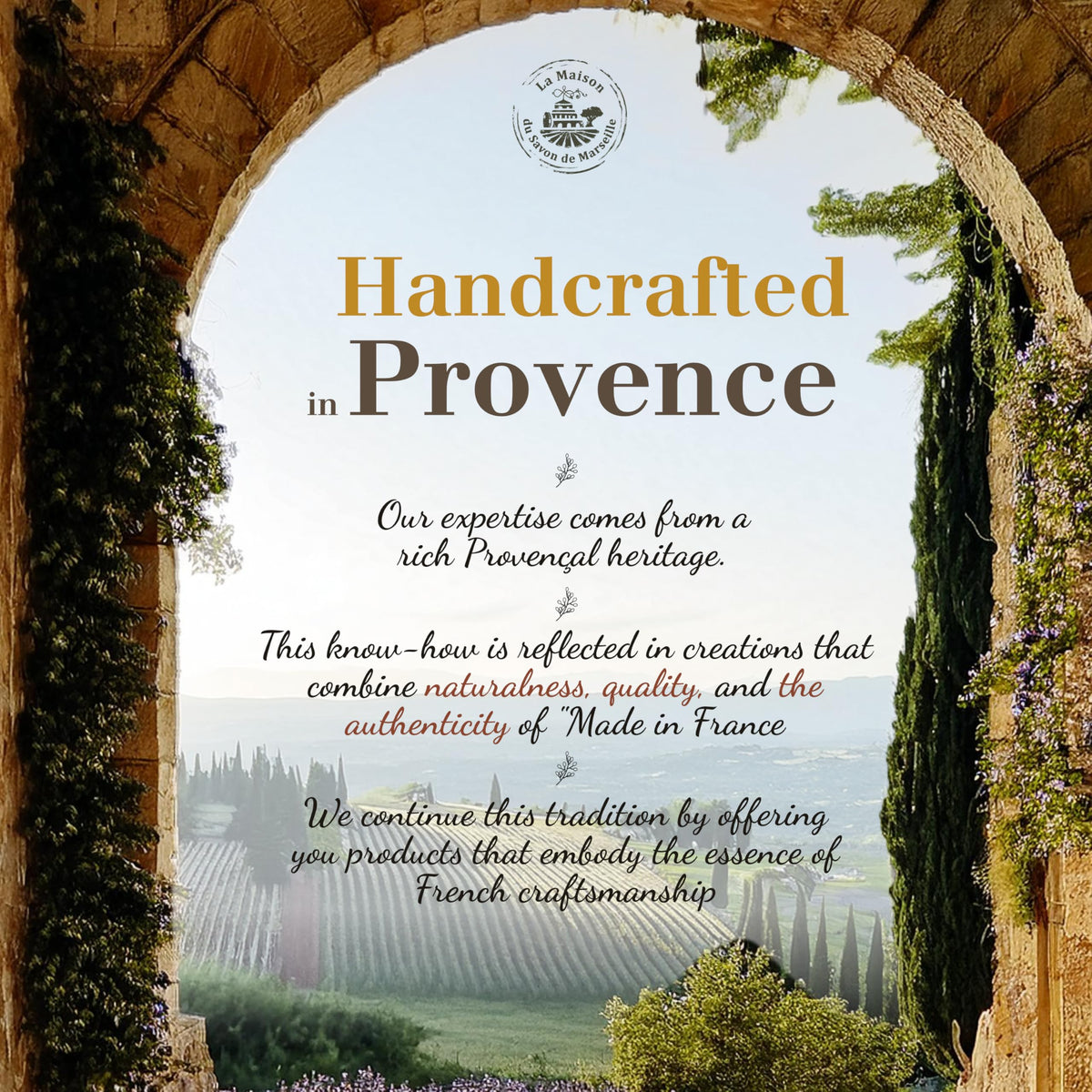 La Maison du Savon packaging label and ingredients emphasizing natural formulation
