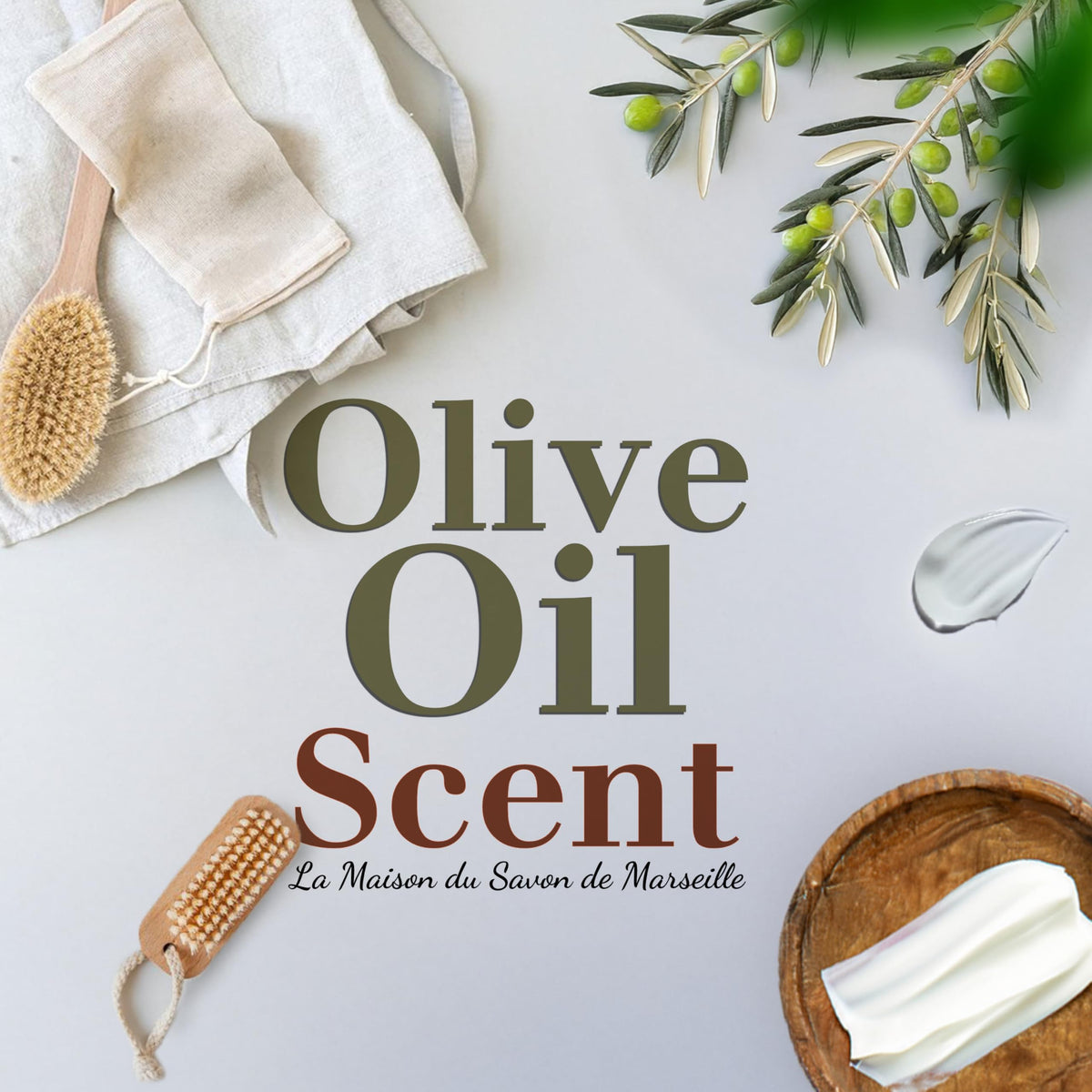 La Maison du Savon olive oil bar highlighting fresh green scent and gentle cleansing