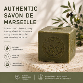 La Maison du Savon side profile displaying 21 oz size and economical value