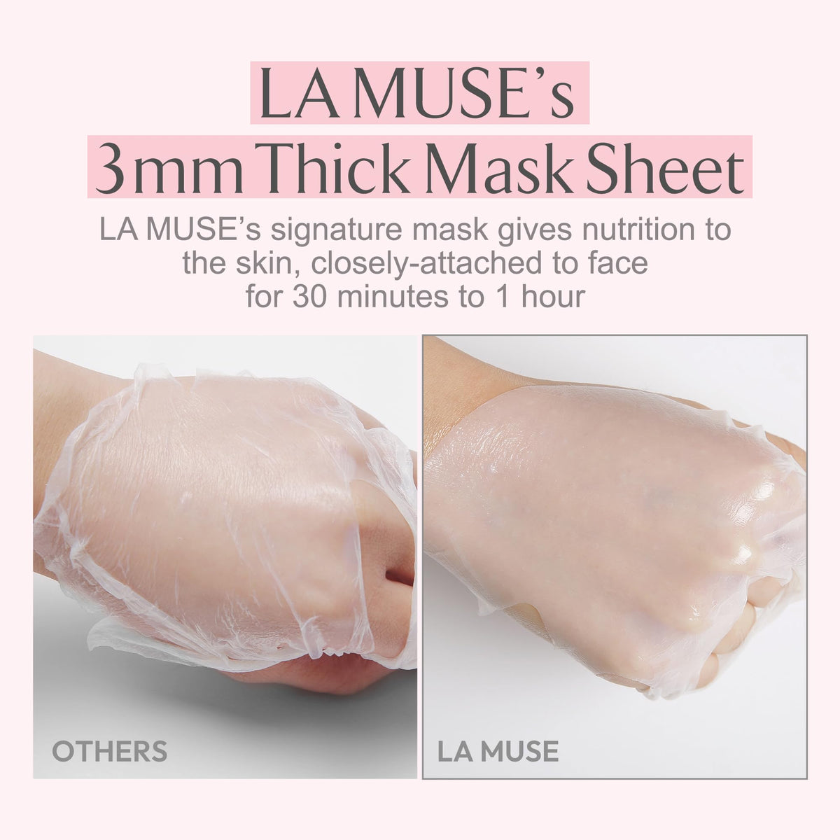 LA MUSE woman wearing mask showing snug fit and cooling comfort