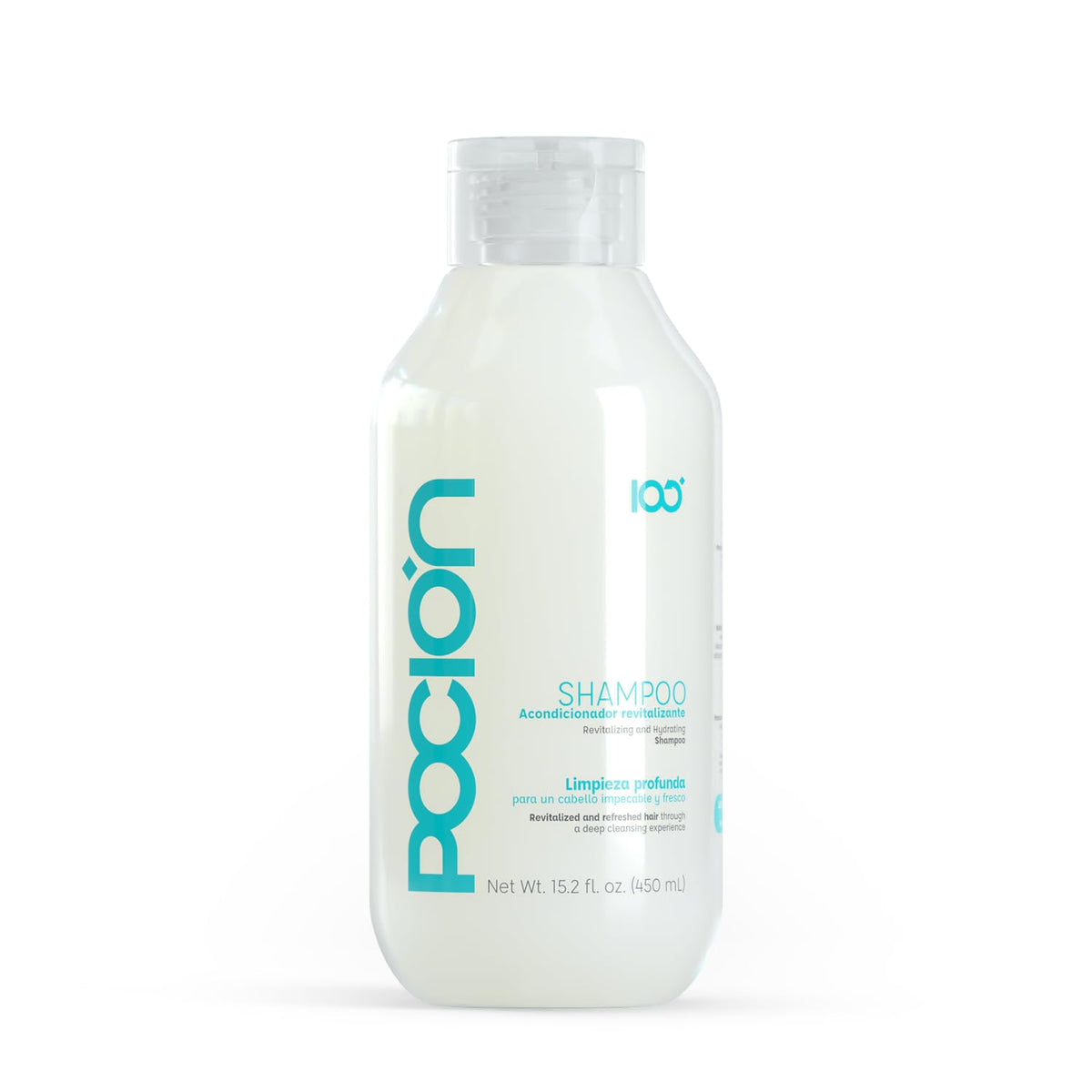 La Pocion front bottle showing label and volume for clear product identification and trust