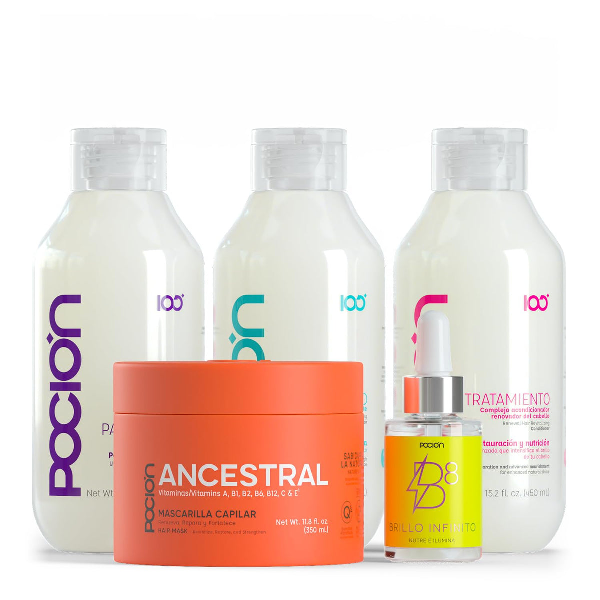 La Pocion front packaging showing full kit and clear benefit visibility
