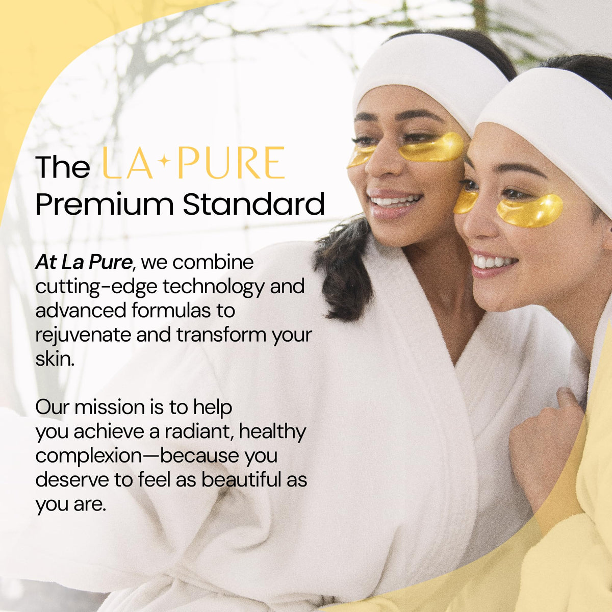 LA PURE after-treatment under-eye looking smoother and brighter