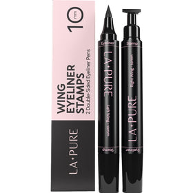 LA PURE front packaging showing the double-sided wing stamp and pen benefit quick application