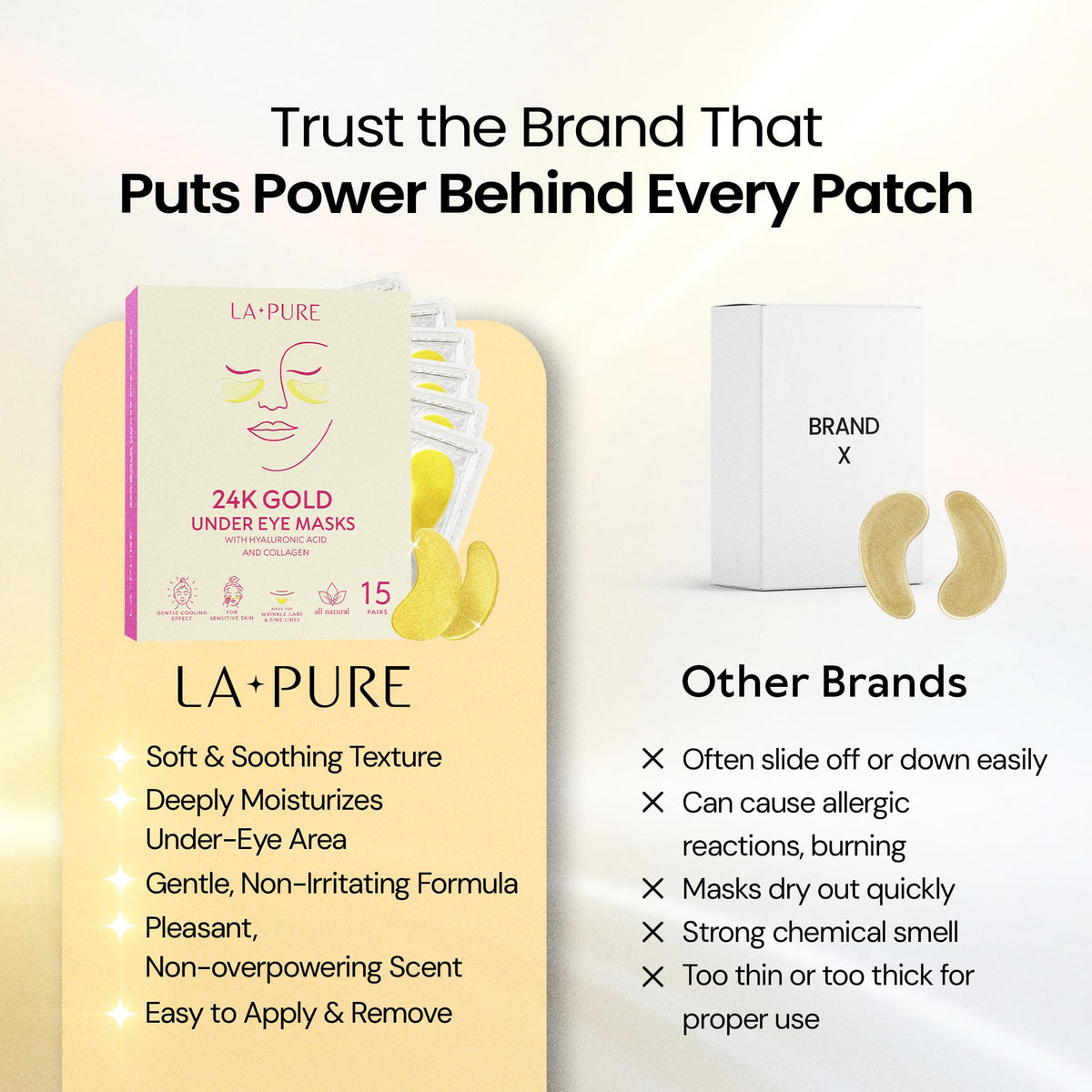 LA PURE scale comparison on face showing subtle coverage benefit