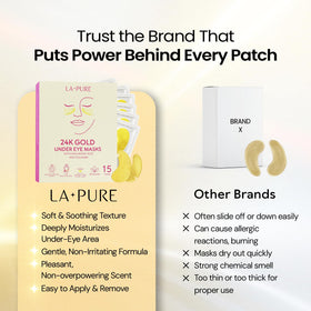 LA PURE scale comparison on face showing subtle coverage benefit