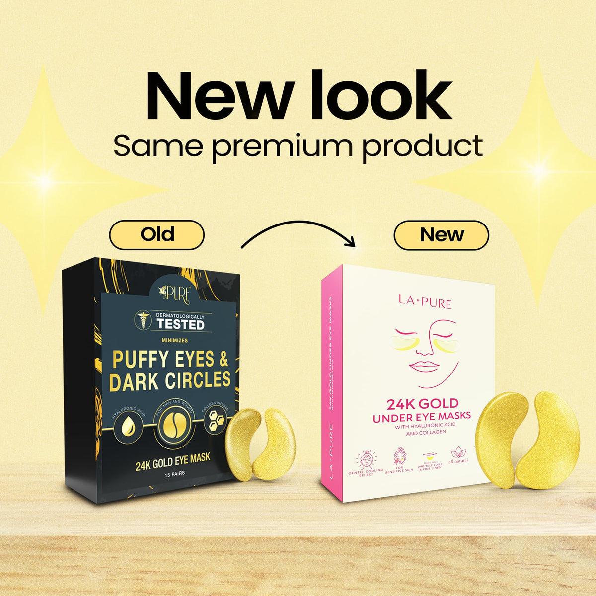 LA PURE single pair opened on palm showing flexible hydrogel