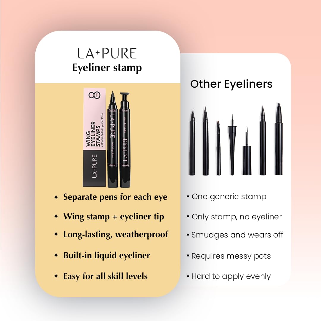 LA PURE pen held in hand to show compact size for travel convenience