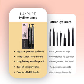 LA PURE pen held in hand to show compact size for travel convenience