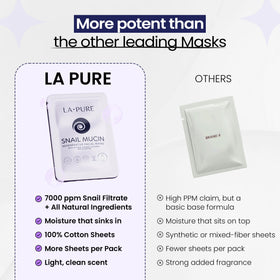 LA PURE before-and-after application showing smoother, more hydrated skin