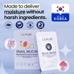 LA PURE essence texture on fingertip highlighting hydrating hyaluronic benefit
